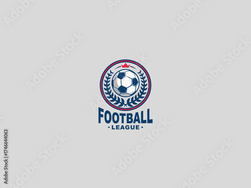  Football logo design vector template 