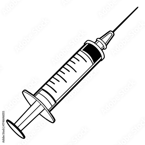 syringe on white background
