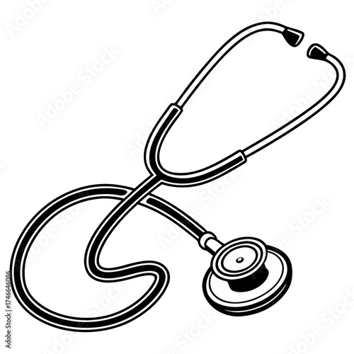 stethoscope on white background