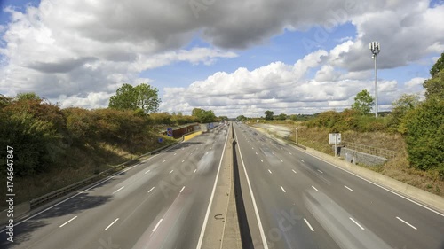 Motorway traffic in motion in england uk timelapse