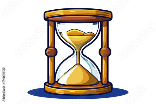 vector of Transparent PNG available
Modern hourglass with golden sand, isolated on transparent background