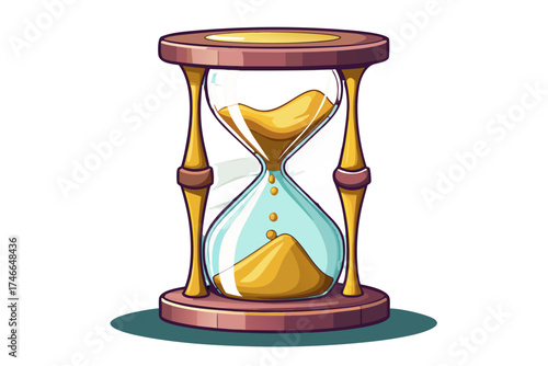 vector of Transparent PNG available
Modern hourglass with golden sand, isolated on transparent background