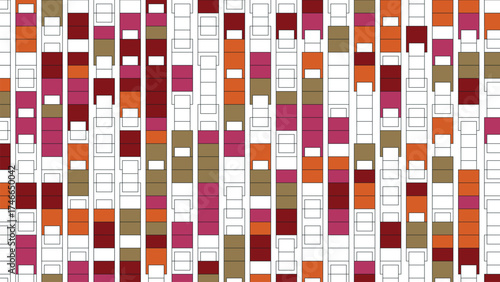 Abstract colorful grid pattern design with squares and rectangles art