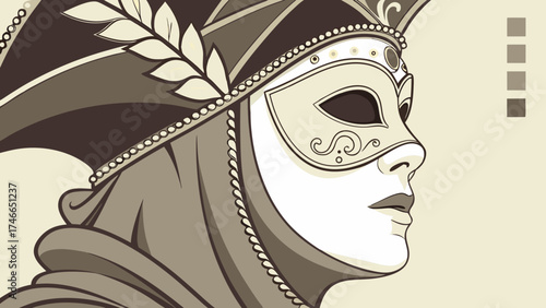 Masked Profile Illustration.