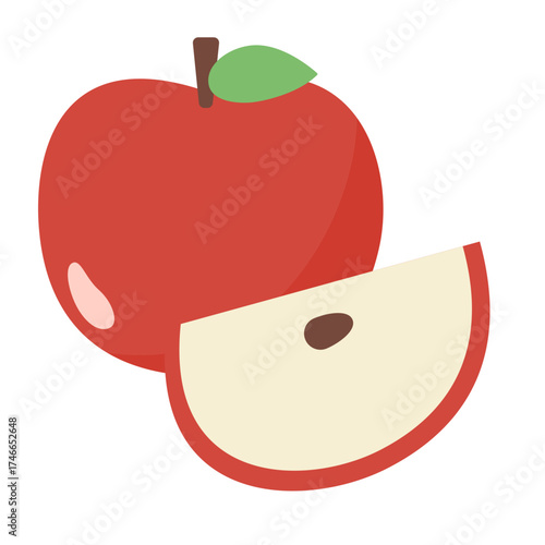 Apple icon for banners, cards, flyers, social media wallpapers, etc. Vector illustrations