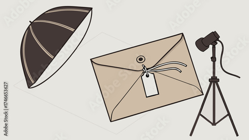 Studio Lighting Setup with Envelope.