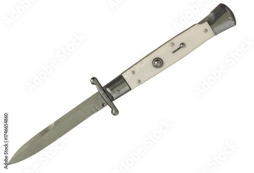 Canvastavla swinguard stiletto knife isolated on transparent background
