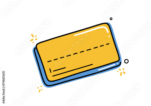Store loyalty card in bright yellow and blue design for Black Friday  