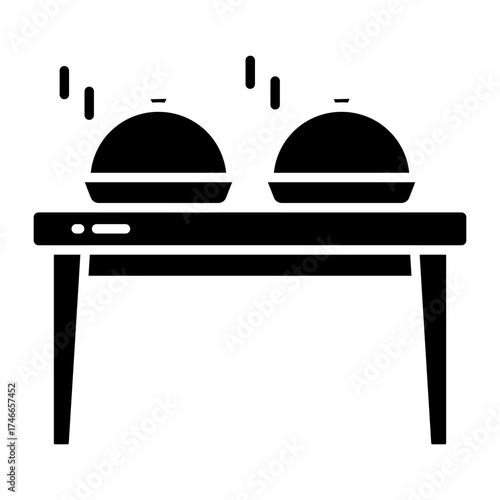 Trendy design icon of food platter 