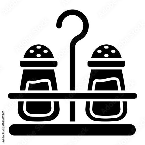 Trendy vector design of salt pots
