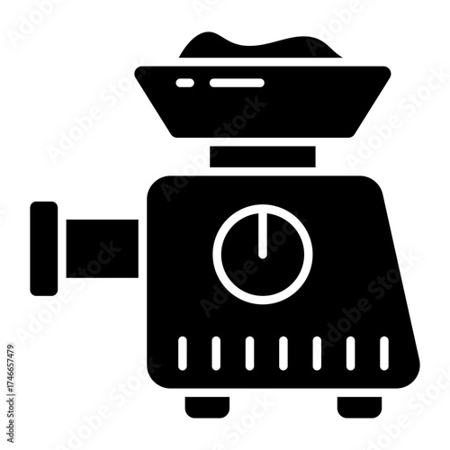 Vector design of meat grinder
