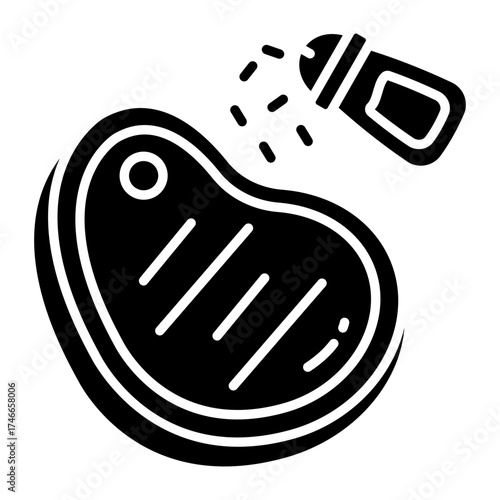 Creative design icon of steak
