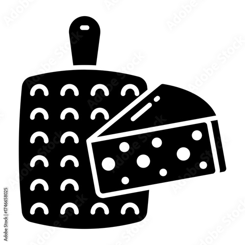 An icon design of cheese grating 