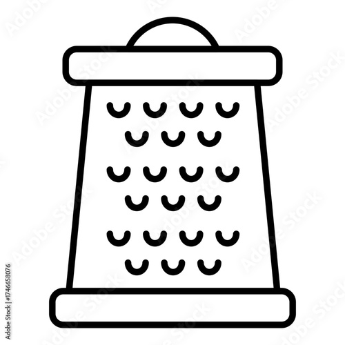 A modern kitchenware icon, grater vector 