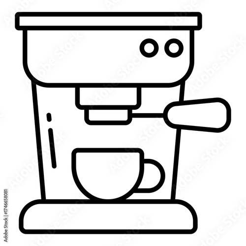 Coffee machine icon, editable vector 