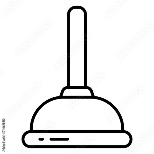 Editable design icon of plunger