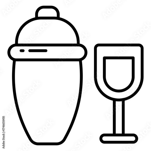 Creative design icon of cocktail shaker 