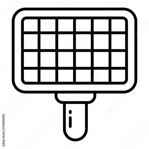 Conceptual linear design icon of grill net 