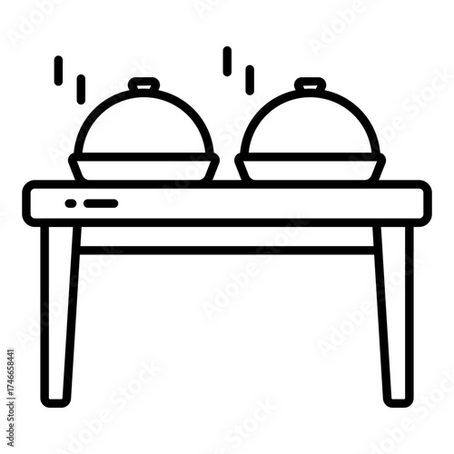 Trendy design icon of food platter 