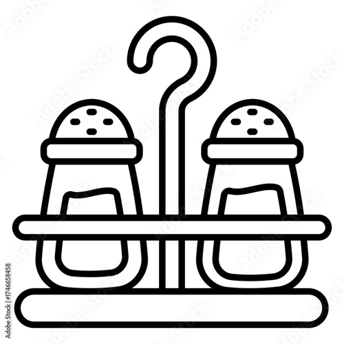 Trendy vector design of salt pots