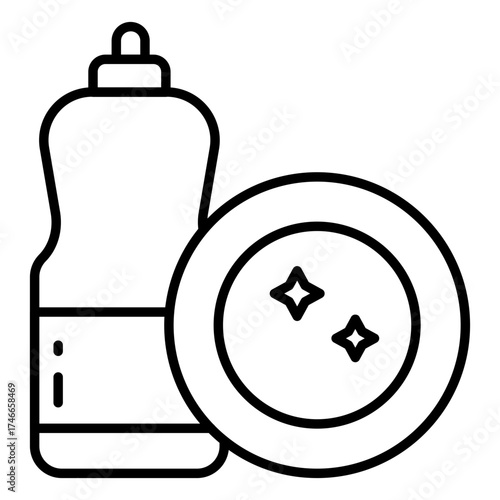 Trendy design icon of dish soap