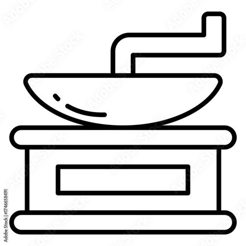 Coffee grinder icon, editable vector 