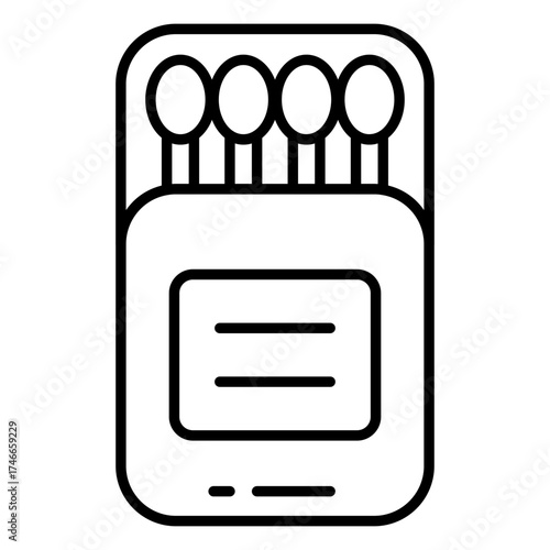 An icon design of matchbox 