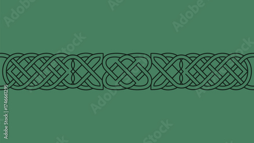 Intricate Celtic knot design element showcasing timeless tradition and cultural heritage for artistic projects or thematic backgrounds with a touch of history