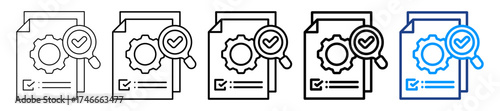 Internal Control Icon Different Style Outline Collection Set