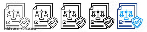 Ethical Policies Icon Different Style Outline Collection Set