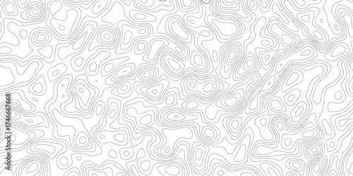 Topographic contour map. similar cartography illustration. map, pattern, texture, line, background.  Design illustration for wall art, fabric, packaging, web, banner, wallpaper.