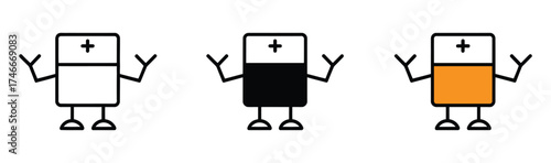 Energize your designs with this cheerful battery cartoon trio - perfect for illustrating power, sustainability, or positive energy in your tech projects and educational materials