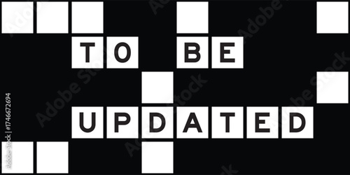 Alphabet letter in word to be updated on crossword puzzle background