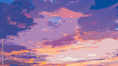 Stunning twilight sky with vibrant hues of blue, pink, and orange, perfect for backgrounds, inspirational designs, and capturing peaceful moments