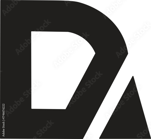 vector illustration of a font letter