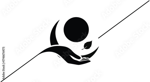 Caring hands hold a symbol of growth and life against a clean backdrop.