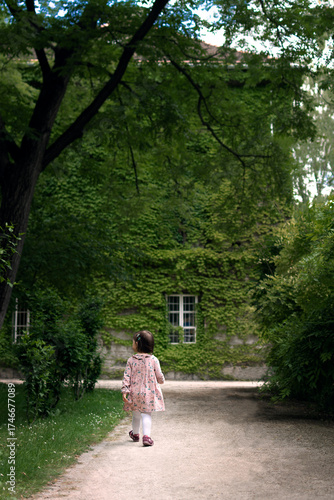 little girl on the road