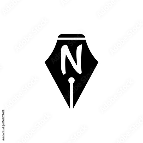 Initial N Logo Design Vector Illustration