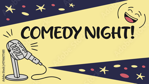 Laugh out loud at Comedy Night! Grab your tickets for an evening of hilarious stand up and good times. Get ready to smile and enjoy the show!