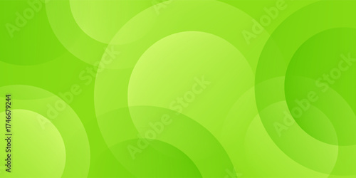 Green Abstract Circle Background. overlapping green circular shapes and gradient tones.