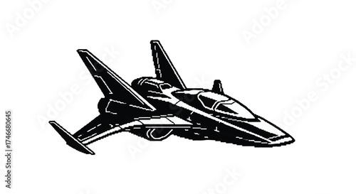 Sleek futuristic spacecraft soaring through the cosmos