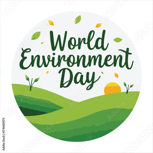 June 5 World Environment Day Celebration,
Elegant World Environment Day Lettering,
Sustainable Nature Concept Environment Design , Creative World Environment Day Banner,