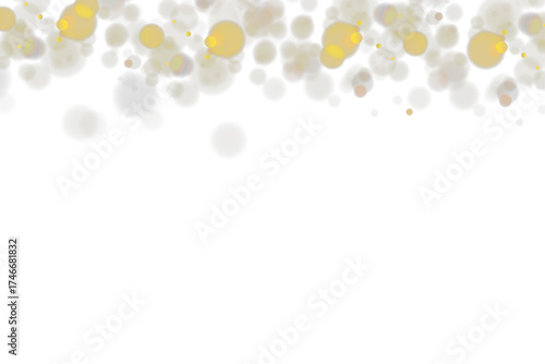 Party abstract background with glittering bokeh, glowing lights, and shimmering effects. Glamorous gold and silver sparkles create a magical, retro night atmosphere.