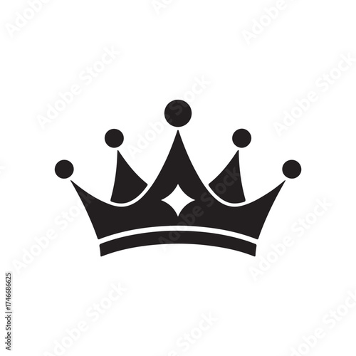 Elegant Silhouette of a Royal Crown Regal Symbol of Authority and Power Ideal for Logos and Design Projects
