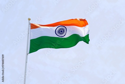 Indian flag for republic day 26 january and 15 august, independence day, india, freedom, day, festival, empty space for design india, freedom, festival, saffron, orange, green,