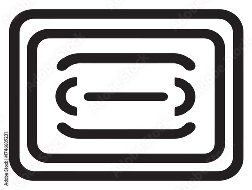Stylish coupon ticket icon in clean minimalist vector design