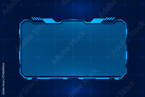 futuristic HUD text box frames vector illustration