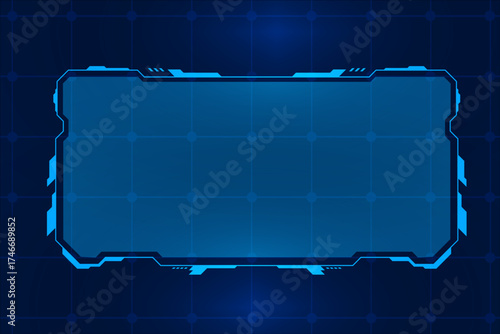 futuristic HUD text box frames vector illustration