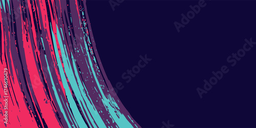 neon background brush game blue pink purple banner abstract paint stain vintage modern car wrap sticker, Modern.