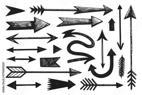 Hand drawn arrows